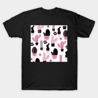 Cute Cactus Pattern (pink) T-Shirt